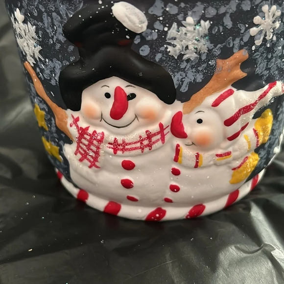 Christmas Ceramic Snowman Cookie Jar - Picture 6 of 8